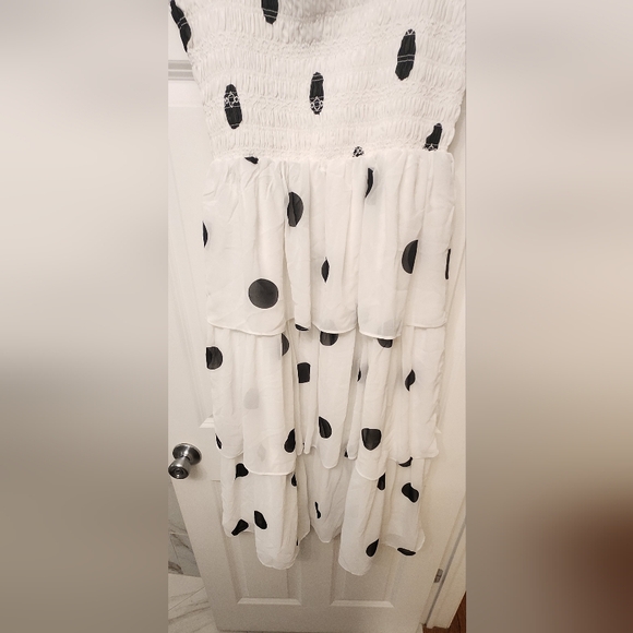 English Factory Women's Polka Dot Midi Smocked Dress NWOT - Picture 3 of 8